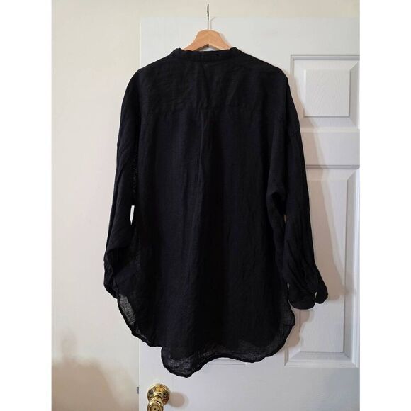 MONDAY Barcelona Linen Tunic - Black M/L $140 - Picture 11 of 12